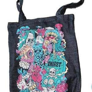 Kikstyo Graphic Tote Bag - Black and Multicolor
